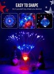 4th of July Decorations Firework Lights - 2 Pack 360 LED Patriotic Lights Battery Operated with 8 Modes Timer Remote, Waterproof Starburst Light for Independence Day Memorial Day, Red White Blue
