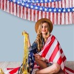 4th of July Decorations - 2 Pack Patriotic Red White and Blue Streamer for Memorial Day | Fourth of July Accessories Party Favors for Outdoor Outside Home - American Flag Banner Backdrop Decor,10 FT