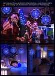 4th of July Decorations Firework Lights - 2 Pack 360 LED Patriotic Lights Battery Operated with 8 Modes Timer Remote, Waterproof Starburst Light for Independence Day Memorial Day, Red White Blue