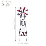 TERESA'S COLLECTIONS 4th of July Decorations for Outdoor Decor, Patriotic Memorial Day Decorations Wind Spinner Garden Yard Sign, USA Americana Windmill Decorative Stake Independence Day Gifts 26''