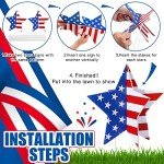 5 Pieces 4th of July Yard Signs 3D Patriotic Star Yard Signs with Stakes Outdoor Lawn Decorations Waterproof Decorative Signs for Independence Day Memorial Day Garden Yard Party Supplies Photo Props
