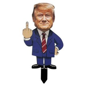 WVT Trump Yard Sign 2024 President Trump Middle Finger Yard Sign Funny Lawn Signs Outdoor Yard Decor