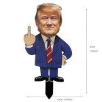 WVT Trump Yard Sign 2024 President Trump Middle Finger Yard Sign Funny Lawn Signs Outdoor Yard Decor