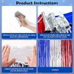 OHOME 4th of July Decorations - American Flag Backdrop Streamers | Patriotic Memorial Day Decor for Indoor Outdoor Outside - Fourth of July Accessories for Door Wall Party Favors,2 Pack