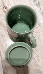 Longquan Celadon Patriotic Mugs Set of 2-11oz Handcrafted Ceramic Coffee Cups with Eagle & American Flag Design, God Bless America, Dishwasher Safe - Luxury Gift Box for 4th of July, Veterans Day
