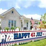 KatchOn, Happy 4th of July Banner - 120x20 Inch, 4th of July Yard Banner | 4th of July Party Supplies, 4th of July Decorations Outdoor | Patriotic Banner, Patriotic DÈcor, Fourth of July Decorations