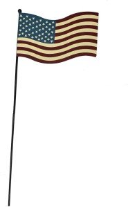 Rustic Metal Antique American Flag Garden Stake Rustic Americana Patriotic Stake Lawn Yard Garden Outdoor Decor,24''H,4th July Patriotic Flag Outdoor Decoration