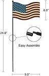 Rustic Metal Antique American Flag Garden Stake Rustic Americana Patriotic Stake Lawn Yard Garden Outdoor Decor,24''H,4th July Patriotic Flag Outdoor Decoration