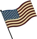 Rustic Metal Antique American Flag Garden Stake Rustic Americana Patriotic Stake Lawn Yard Garden Outdoor Decor,24''H,4th July Patriotic Flag Outdoor Decoration