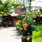 Rustic Metal Antique American Flag Garden Stake Rustic Americana Patriotic Stake Lawn Yard Garden Outdoor Decor,24''H,4th July Patriotic Flag Outdoor Decoration