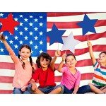 Nuanchu 15 Pieces Independence Day Signs Patriotic Stars Red Blue and White Yard Signs Outdoor Lawn Pathway Decorative Waterproof Corrugated Plastic Decor with Stakes for 4th of July Memorial Day