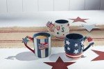 Mud Pie Americana Mug Set, 15 oz, Stars