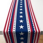 OHOME 4th of July Decorations - Patriotic USA Stars Table Runner for Home | Memorial Day Decorations - Independence Party Supplies - Fourth of July Accessories Decor Indoor Outdoor