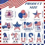 12 Pcs 4th of July Yard Sign Decorations Patriotic Outdoor Memorial Day Independence Day Yard Decor with 24 Pcs Stakes for Holiday Lawn Patio Garden Home Decor(Patriotic)