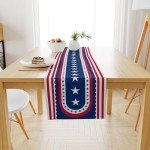 OHOME 4th of July Decorations - Patriotic USA Stars Table Runner for Home | Memorial Day Decorations - Independence Party Supplies - Fourth of July Accessories Decor Indoor Outdoor