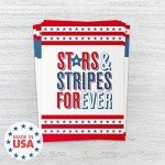 Canopy Street Patriotic 4th Of July Party Invitation / 25 Fill in the Blank Red White Blue Themed Event Invites With Envelopes / 5" x 7" Independence Day Invitations/Made In The USA