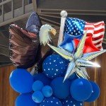 USA-Balloons 4th of July 12PCS Patriotic Eagle Balloons Red White Blue USA Foil Decor Fourth of July Veterans Day Election Birthday Party Supplies