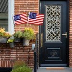 LoveVC 12Pcs 8×12 Inch Small American Flags on Stick Mini USA Flags US Handheld Flag for Outside,Veterans Day Memorial Day 4th of July Independence Day Decorations