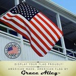 Grace Alley American Flag 3x5, Made in the USA, Heavy Duty Outdoor UV Fade Resistant, Waterproof, Vibrant Color, Long Lasting Polyester Cotton Blend with Brass Grommets