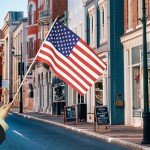 12 Pack 12x18 Inch Handheld American Flags on Stick - Patriotic American Flags for Outside, USA Stick Flag Perfect for Independence Day, Memorial Day, 4th of July Decorations (12)