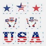 8 PCS Memorial Day Yard Sign Decorations-4th of July Decorations Outdoor-Weatherproof Corrugated Plastic Independence Day Party Lawn Signs with Stakes