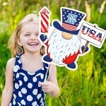 8 PCS Memorial Day Yard Sign Decorations-4th of July Decorations Outdoor-Weatherproof Corrugated Plastic Independence Day Party Lawn Signs with Stakes