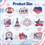 40Pcs 4th of July Decorations Hanging Swirls, Double Sided Independence Day Ceiling Hanging Decor Patriotic Streamers Foil Swirl for 4th of July Independence Day Patriotic Party Decorations