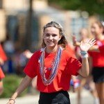 EOBOH 100PCS 4th of July Accessories, Independence Day Beads Necklace Bulk, Fourth of July Red Blue Silver Necklace Party Favors, Beads for Patriotic Parade Party Celebration Favors Decorations