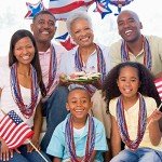 EOBOH 100PCS 4th of July Accessories, Independence Day Beads Necklace Bulk, Fourth of July Red Blue Silver Necklace Party Favors, Beads for Patriotic Parade Party Celebration Favors Decorations