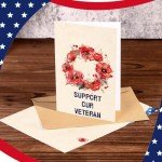 Watersay 100 Sets Memorial Day Cards Bulk 4th of July Thank You Cards with Envelopes and Stickers Patriotic Veteran Military Appreciation Note Watercolor Card 4 x 6 Inch