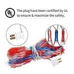 XTF2015 Led Flag Net Lights of The United States, Waterproof American Flag String Light for Christmas, Festival, Holiday, Independence Day, Memorial Day, Decoration, Garden, Yard, Indoor and Outdoor