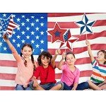 Jetec 4th of July Yard Signs Patriotic Stars Yard Sign Independence Day Outdoor Pathway Decoration with Stakes Waterproof Corrugated Lawn Independence Day Party Supplies, 8 Styles(16 Pieces)