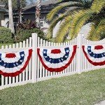 American Flag Bunting for Outside,4th of July Flags Outdoor, USA Pleated Fan Flag 1.5x3 FT,Patriotic Decor Bunting Banner,Fourth of July Yard Decorations,Red White and Blue Decor for Outside (4 Pack)