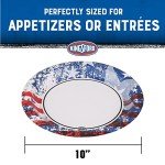 Kingsford Heavy Duty Soak Proof Round Paper Plates - For Barbecues, Picnics & Holidays - Microwave Safe, American Flag, Patriotic Plate - 10 Inch - 35 Count