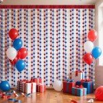 cnomg LOLStar 4th of July Decorations Patriotic Party Photo Booth Prop Streamer Backdrop 3 Pack Red White and Blue Star Tinsel Foil Fringe Curtains for Memorial Day Veterans Day