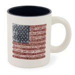 Boston International Ceramic Coffee/Tea Mug, 14-Ounces, One Flag One Nation