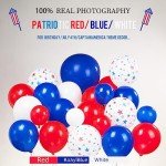 Patriotic Red White and Blue balloon garland kit 123pcs with star print mylar foil balloons for july 4th independent day Memorial day decorations Decor