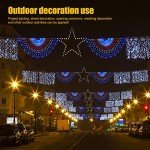 DDMY American Flag Lights with 243 Super Bright LEDs - Waterproof Patriotic Lights for 4th of July, Memorial Day, Independence Day & Yard/Garden Decor