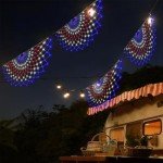 DDMY American Flag Lights with 243 Super Bright LEDs - Waterproof Patriotic Lights for 4th of July, Memorial Day, Independence Day & Yard/Garden Decor