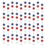 6 Pack Total 60 ft Patriotic Red White Blue Star Garland, Hanging Paper Stars Streamer Banner, USA American Flag Decoration for 4th of July, Memorial Day, Veterans Day, Independence Day Party Supplies