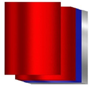 Metallic Patriotic Paper Cardstock Sheets 36 Pcs Blue Red Silver Foil Boards for 4th Of July Independence Day Flowers Scrapbook Crafts Invitations 8.5" x 11"