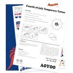 AOYOO 4th of July Decorations Tattoos for Women | 34 Styles Glitter Patriotic USA Flag Tattoo Stickers | Independence Day, Memorial Day & Labor Day Body Art | Red White Blue Party Decorations