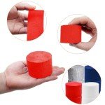 PheiLa Crepe Paper Streamers 4 Rolls 328ft, Red White Blue Silver Paper Party Streamers Patriotic Decorations for 4th of July Independence Day Memorial Day Birthday Wedding Party Decoration
