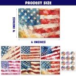 LizFire Patriotic Greeting Cards 4th of July Cards with Envelopes Independence Day Party Favor American Flag Notes Election Campaign Supplies 24Pcs
