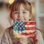 LizFire Patriotic Greeting Cards 4th of July Cards with Envelopes Independence Day Party Favor American Flag Notes Election Campaign Supplies 24Pcs