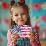 LizFire Patriotic Greeting Cards 4th of July Cards with Envelopes Independence Day Party Favor American Flag Notes Election Campaign Supplies 24Pcs