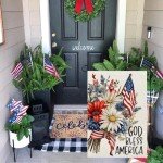 CROWNED BEAUTY 4th of July Garden Flag God Bless America 12x18 Inch Double Sided Independence Day Patriotic Yard Decorations for Outside