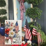 CROWNED BEAUTY 4th of July Garden Flag God Bless America 12x18 Inch Double Sided Independence Day Patriotic Yard Decorations for Outside