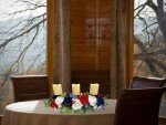 Svndlyn 4th of July Decorations,Patriotic Floral Arrangement Centerpiece for Table,Centerpiece with 3 Candle Holder,Red White and Blue Fake Rose Flowers for Independence Day Home Decor,Memorial Day