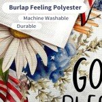 CROWNED BEAUTY 4th of July Garden Flag God Bless America 12x18 Inch Double Sided Independence Day Patriotic Yard Decorations for Outside
